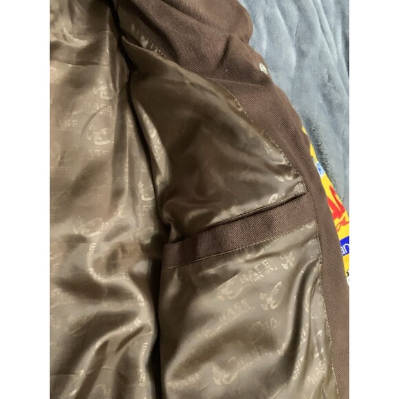 Vintage Chase Authentics M&M Varsity Jacket Men size Med brown yellow NASCAR - Picture 15 of 16